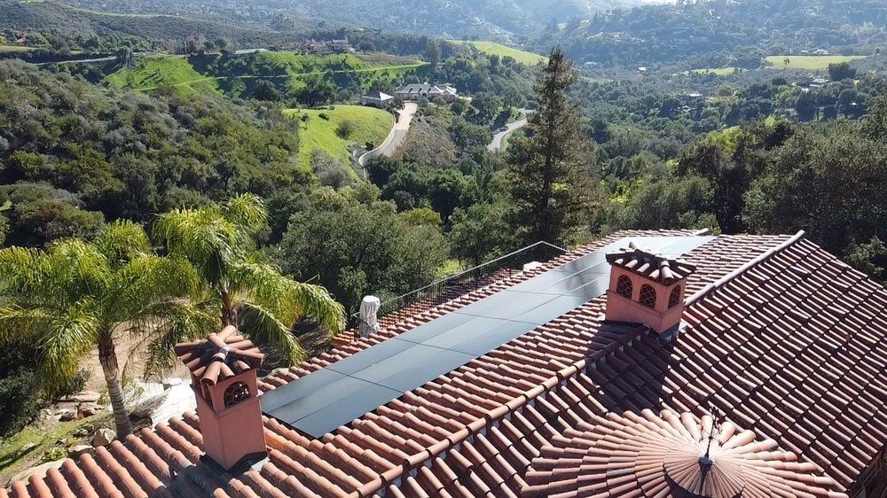 Santa Barbara Solar Installation Terra Cotta Clay Tile Solar Inlay